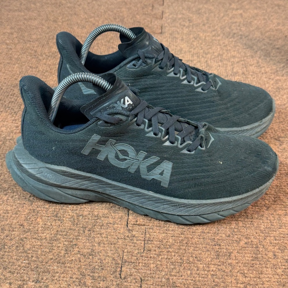 Hoka Mach 5 Black Black Running Shoes Womens 9.5 B 1127894 BBLC Low Top Sneaker